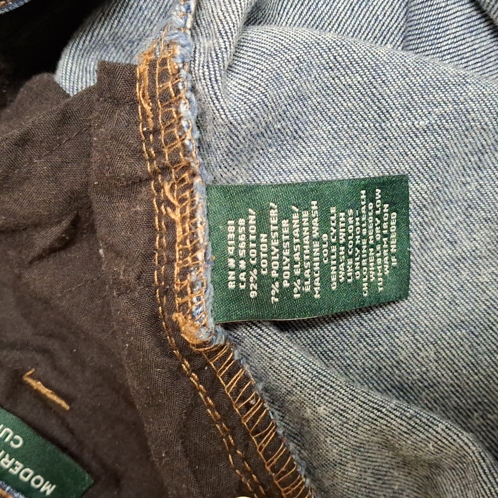 Womens Lauren by Ralph Lauren Modern Straight Curvy Denim Jeans 20W - Picture 7 of 10